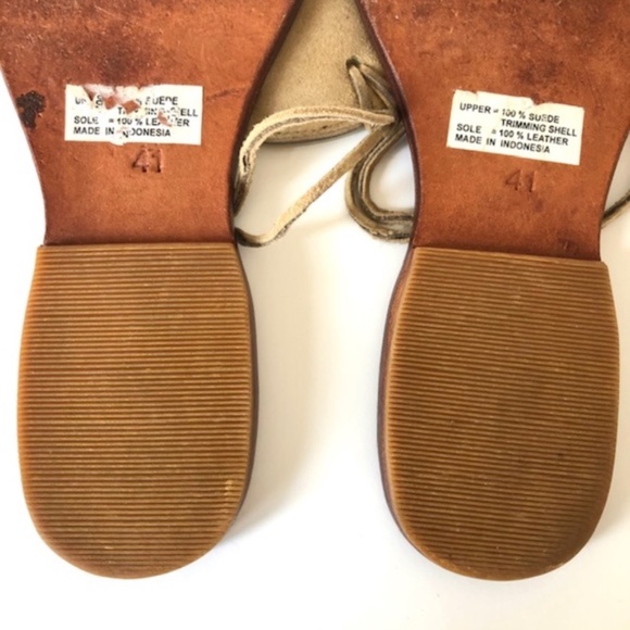 Balamani Shell, Suede and Leather Sandals - Picture 3 of 6